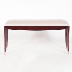 A French mahogany upholstered bench with silvered mounts circa 1930 - 2833407