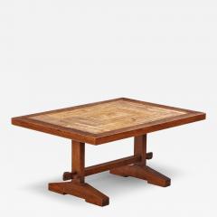 A French oak and stone coffee table C 1940  - 4159148
