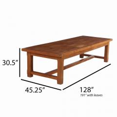 A French oak farm table of unusually large size C 1970  - 4118850