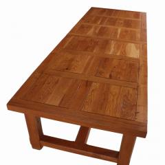 A French oak farm table of unusually large size C 1970  - 4118856