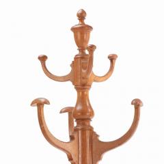 A French oak hat rack and tin umbrella stand C 1890  - 4120759
