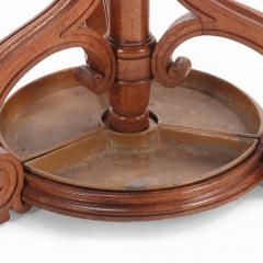 A French oak hat rack and tin umbrella stand C 1890  - 4120760