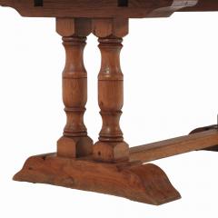 A French oak trestle table late 19th C  - 4118883