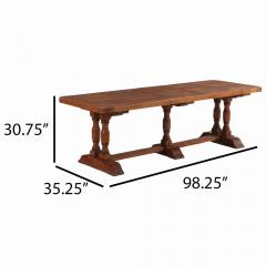 A French oak trestle table late 19th C  - 4118884