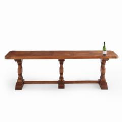 A French oak trestle table late 19th C  - 4118887