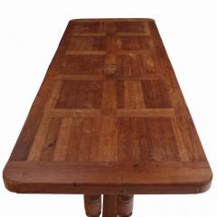 A French oak trestle table late 19th C  - 4118888