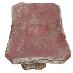 A French or Italian Cast Stone Faux Bois Garden Table C 1950  - 4453062