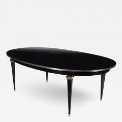 A French oval ebonized mahogany dining room table circa 1940  - 2970683