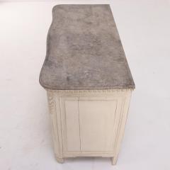 A French painted and carved three drawer commode 18th century  - 3783316