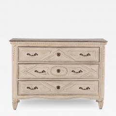 A French painted and carved three drawer commode 18th century  - 3789115