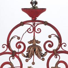 A French painted iron chandelier Circa 1945  - 3011224