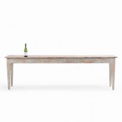 A French painted pine farm table C 1910  - 4119071