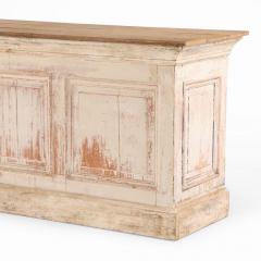 A French partially painted oak store counter C 1890  - 4252541