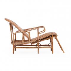 A French rattan chaise lounge C 1900  - 4380016
