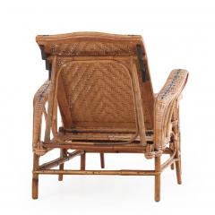 A French rattan chaise lounge C 1900  - 4380017