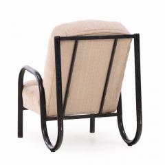 A French tubular iron armchair C 1960  - 4226883