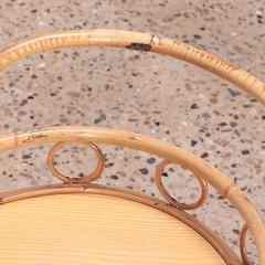 A French two tier rattan bar cart on wheels Circa 1960 - 3011250