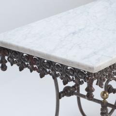 A French vintage cast iron and marble bakers table Paris late 19th C  - 2712328