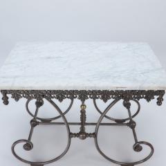 A French vintage cast iron and marble bakers table Paris late 19th C  - 3032792
