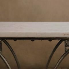 A French vintage cast iron and marble bakers table Paris late 19th C  - 3032798