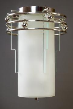 A Frosted and Clear Glass Lantern France 1930s - 320169