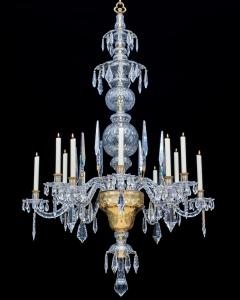 A GEORGE II CUT GLASS ROCOCO CHANDELIER ATTRIBUTED TO THOMAS BETTS - 3787935