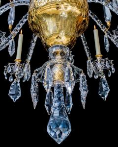 A GEORGE II CUT GLASS ROCOCO CHANDELIER ATTRIBUTED TO THOMAS BETTS - 3787978