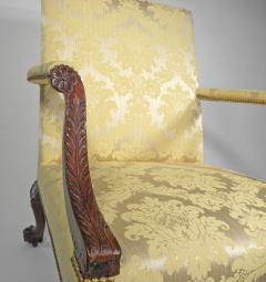 A GEORGE II STYLE MAHOGANY LIBRARY ARMCHAIR - 3300026