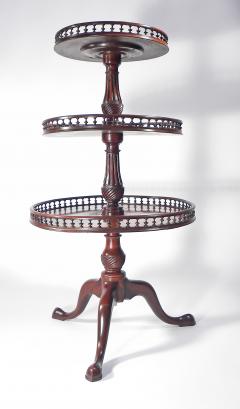 A GEORGE III MAHOGANY THREE TIER DUMBWAITER - 2771698
