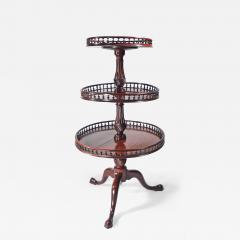 A GEORGE III MAHOGANY THREE TIER DUMBWAITER - 2775107