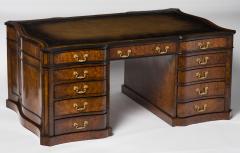 A GEORGE III STYLE BURR MAPLE PEDESTAL DESK - 2771730