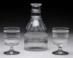 A GEORGIAN BROAD FINE FLUTE MAGNUM CARAFE AND MATCHING GLASSES - 3787794