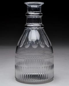 A GEORGIAN BROAD FINE FLUTE MAGNUM CARAFE AND MATCHING GLASSES - 3787820