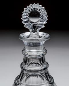 A GEORGIAN SLICE FLUTE MAGNUM DECANTER WITH SUNBURST STOPPER - 4290300