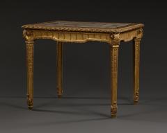 A GILTWOOD NEOCLASSICAL CENTER TABLE WITH INSET SCAGLIOLA TOP - 3702662