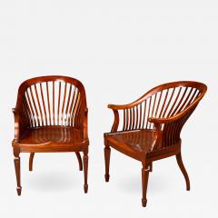 A GOOD PAIR OF WALNUT CLUB CHAIRS - 772864