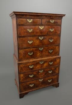 A George I Walnut Chest on Chest of Compact Size - 1176955