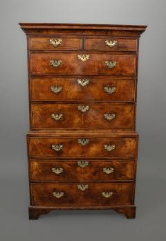 A George I Walnut Chest on Chest of Compact Size - 1176956
