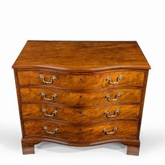 A George III Chippendale period mahogany serpentine chest - 2232965