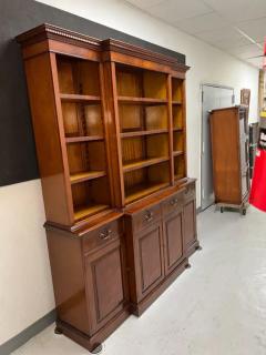 A George III Style Mahogany Open Breakfront Bookcase - 3192733