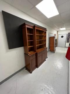 A George III Style Mahogany Open Breakfront Bookcase - 3192736