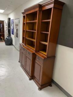 A George III Style Mahogany Open Breakfront Bookcase - 3192743