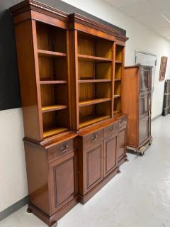 A George III Style Mahogany Open Breakfront Bookcase - 3192744