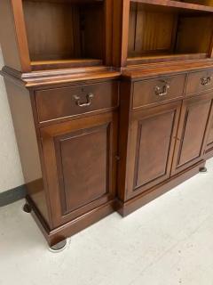 A George III Style Mahogany Open Breakfront Bookcase - 3192746