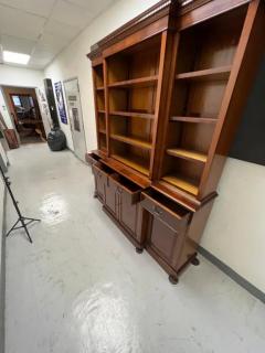 A George III Style Mahogany Open Breakfront Bookcase - 3192747