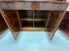 A George III Style Mahogany Open Breakfront Bookcase - 3192750