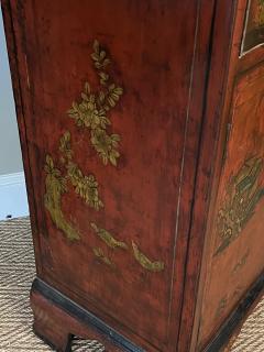 A George III Style Scarlet Japanned Chinoiserie Decorated Display Cabinets - 3993069