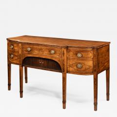 A George III breakfront yew wood inlaid mahogany sideboard - 1639239
