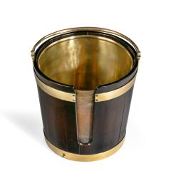 A George III mahogany and brass bound plate bucket - 1724079