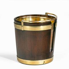 A George III mahogany and brass bound plate bucket - 1724082